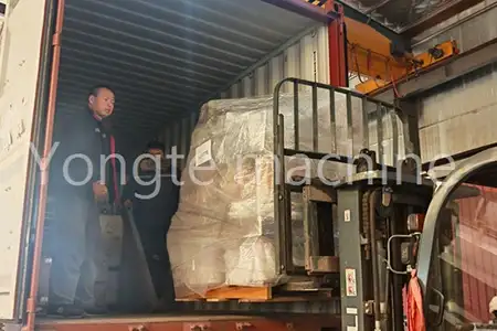 Yongte made shipment of WPC machine to Romania