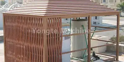 Recycled plastic lumber machine