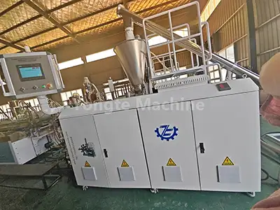 PLC control of WPC door extrusion machine