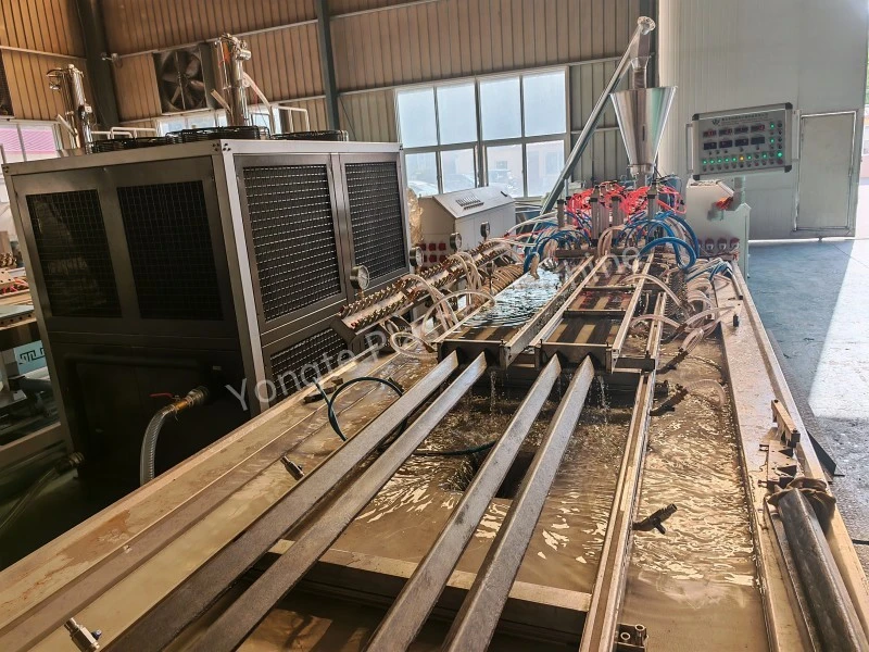 4 Cavity Recycled Plastic Profile Extrusion Machine